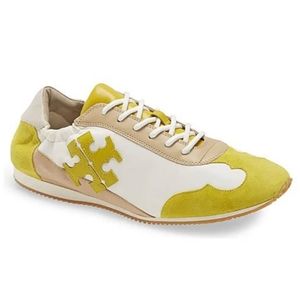 Tory burch yellow and ivory sneakers size 9
